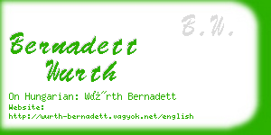 bernadett wurth business card